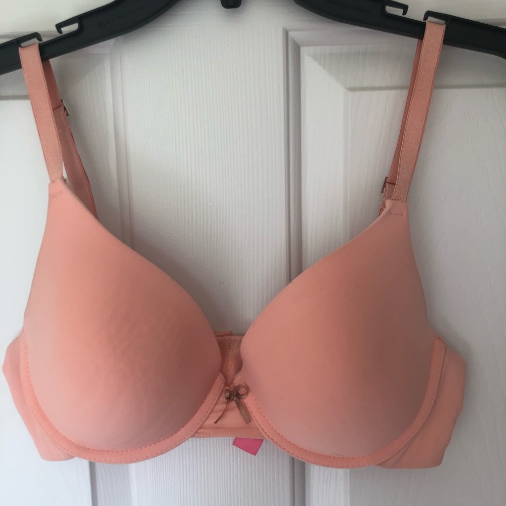 Peach colored beautiful bra